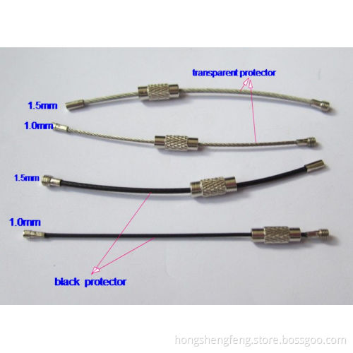 Stainless Steel Wire Keyring with Protector